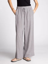 Caelis Pants Charcoal Gingham