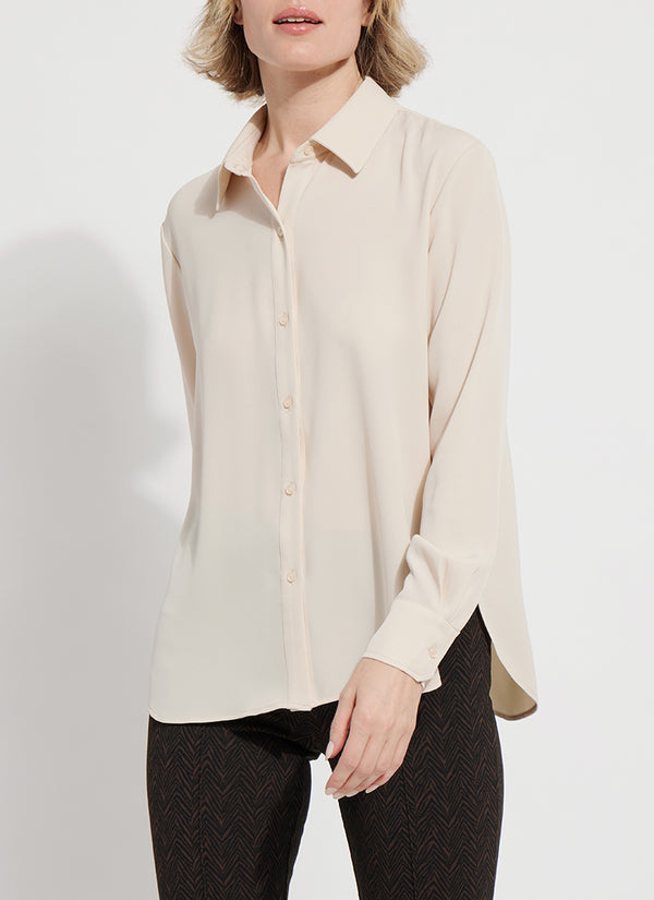 Parker Button Down Shirt Light Almond