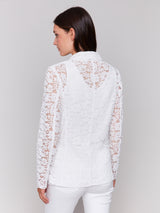 Lace Blazer White