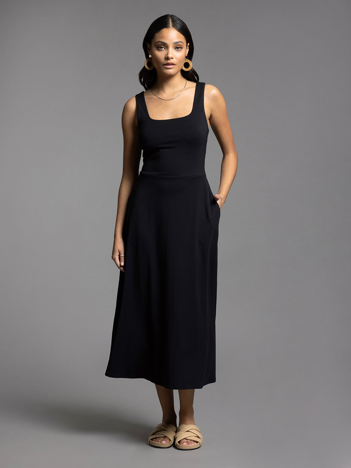 Tori Fit 'N Flare Dress Black