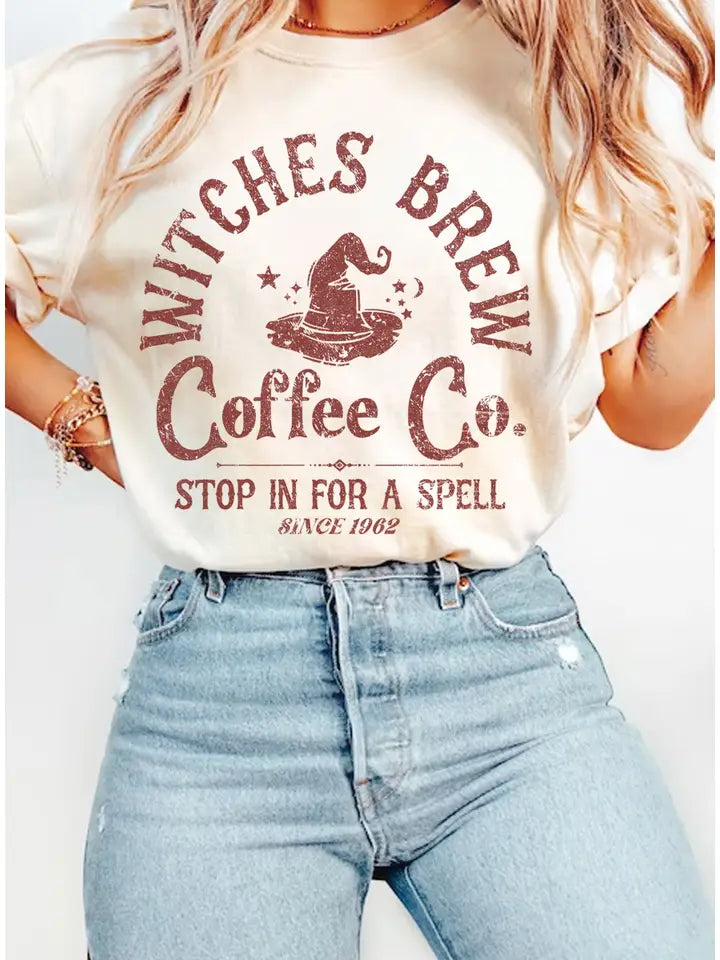 Witches Brew Coffee Co Tee Natural