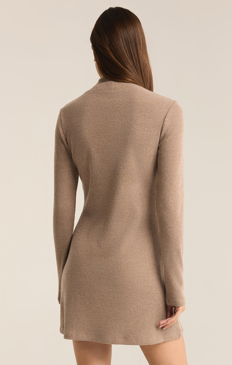 Nadene Long Sleeve Mini Dress Chai