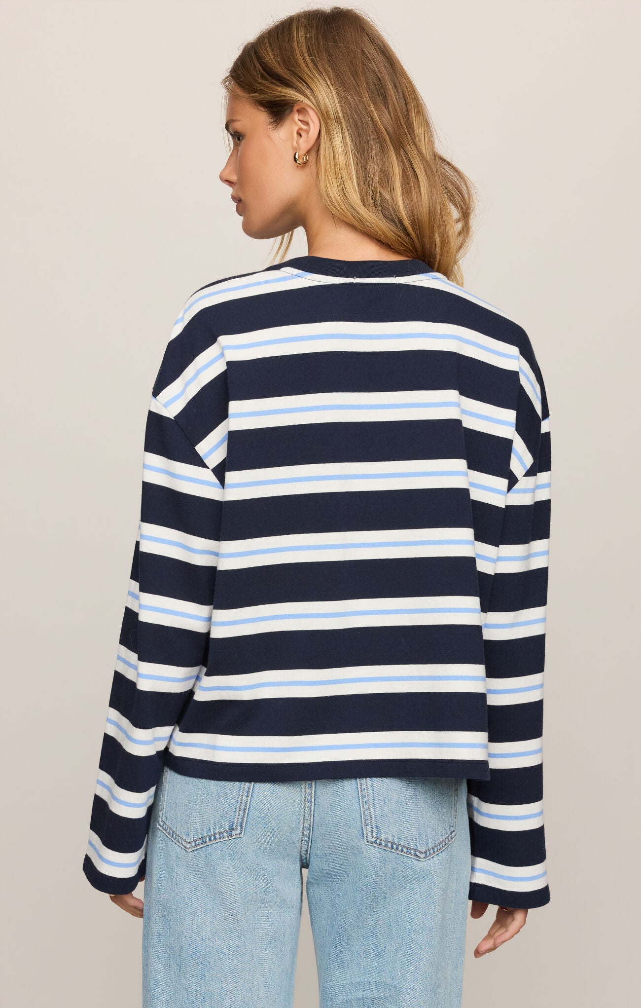 Harlan Striped Long Sleeve Tee Nightfall