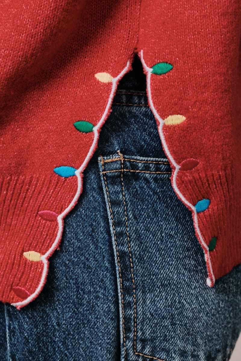 Peace & Joy Novelty Sweater Red