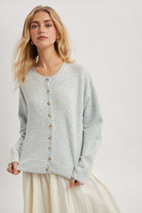 Cozy Stripe Cardigan Mint