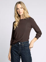 Stacy Long Sleeve Top Coffee Bean