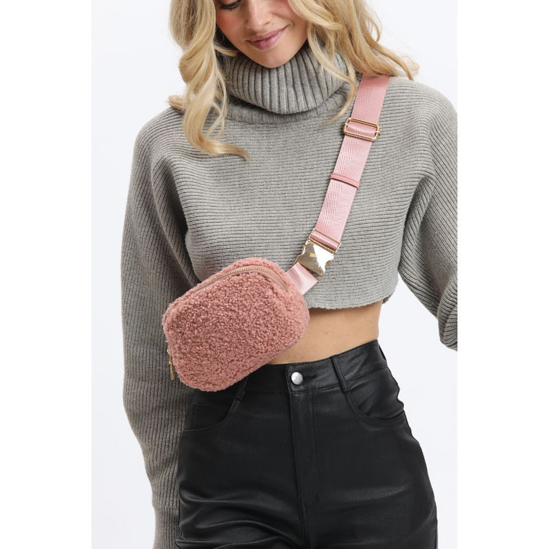 Santi Sherpa Belt Bag Rose