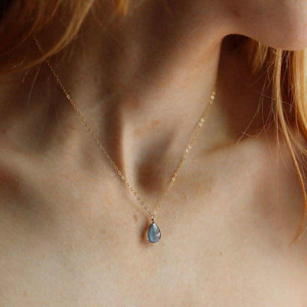 Labradorite Teardrop Necklace