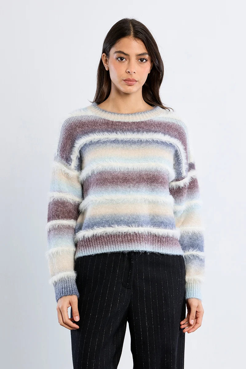 Fringed Ombre Sweater