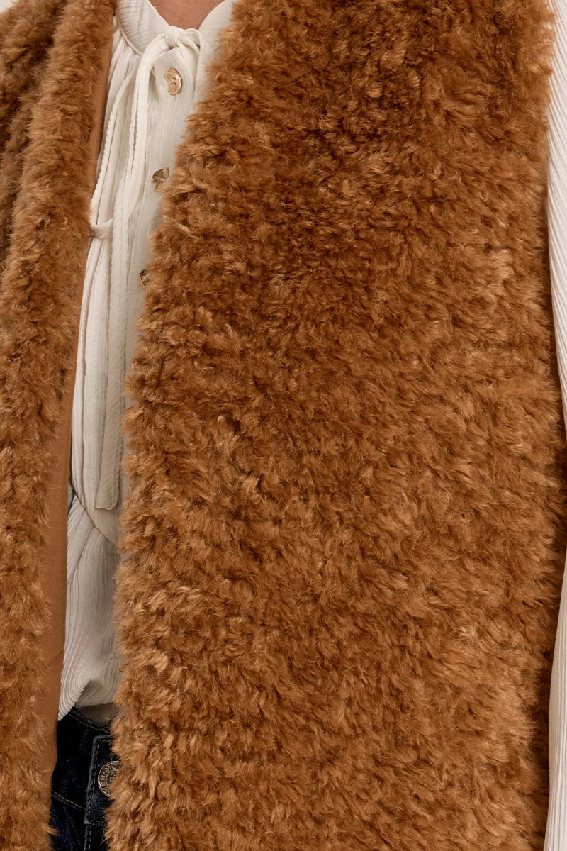 Fur Hook & Eye Vest
