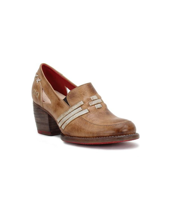 Gabrianna Heeled Loafers Tan Rustic Nectar Lux