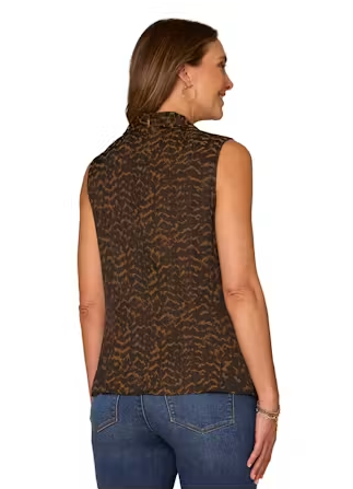 Zip Back Cowl Neck Tank