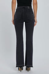 Happi Inseam Slit Flare Jeans Black