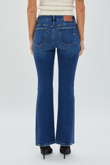 Happi Front Pocket Button Up Flare Jeans Dark