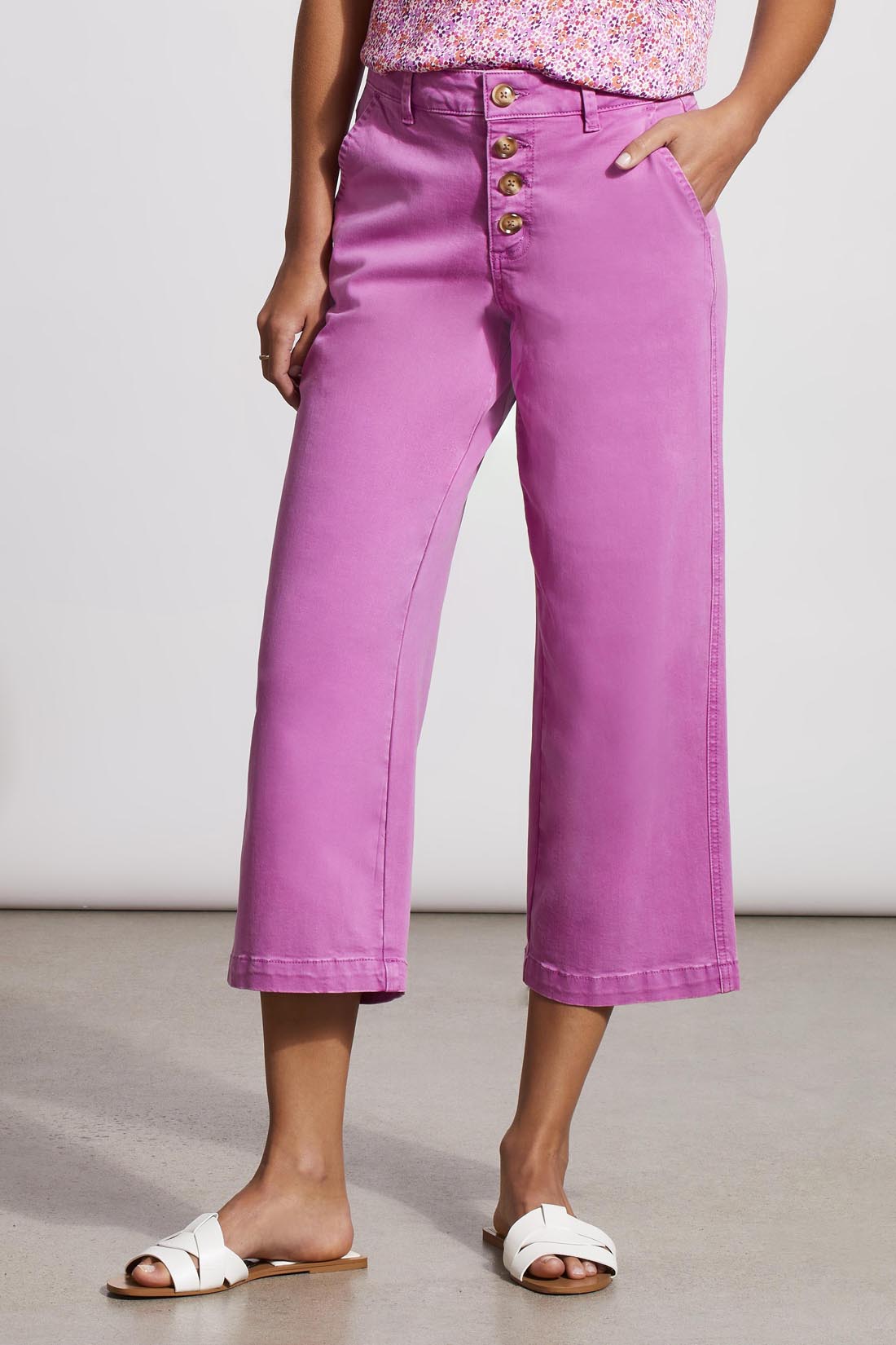 Audrey Button Fly Wide Leg Jeans Mauvelush