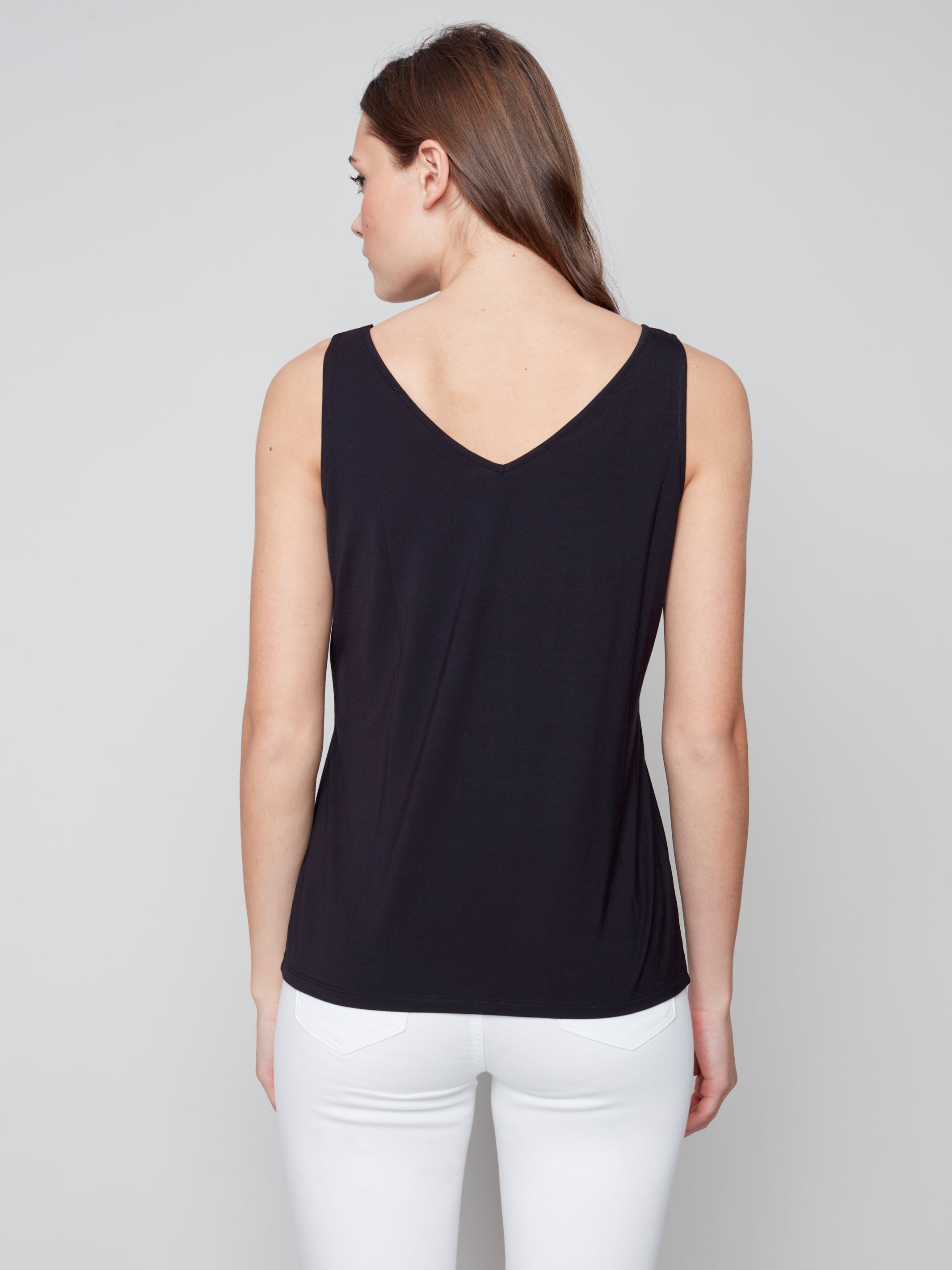 Bamboo Viscose Reversible Cami Black