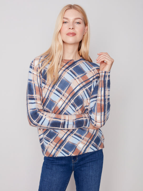 Reversible Printed Sweater Truffle