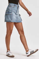 Quinn Denim Cargo Skirt Homewood