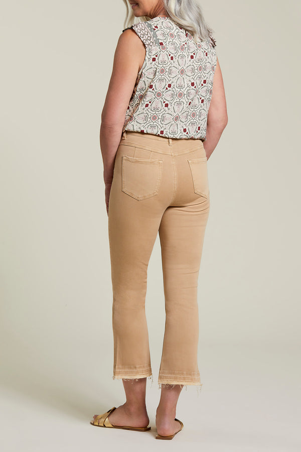 Sophia Micro Flare Capri Ginger Root