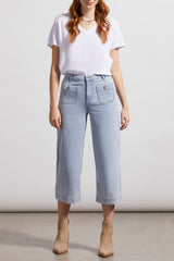 Brooke Wide Leg Crop Jeans Happy Blue