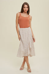 Ribbed Padded Knit Bra Top Cinnamon