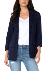 Princess Dart Boyfriend Blazer Cadet Blue