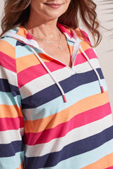3/4 Sleeve Raglan Hoodie Raspberry