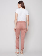 Frayed Hem Denim Pant Nougat