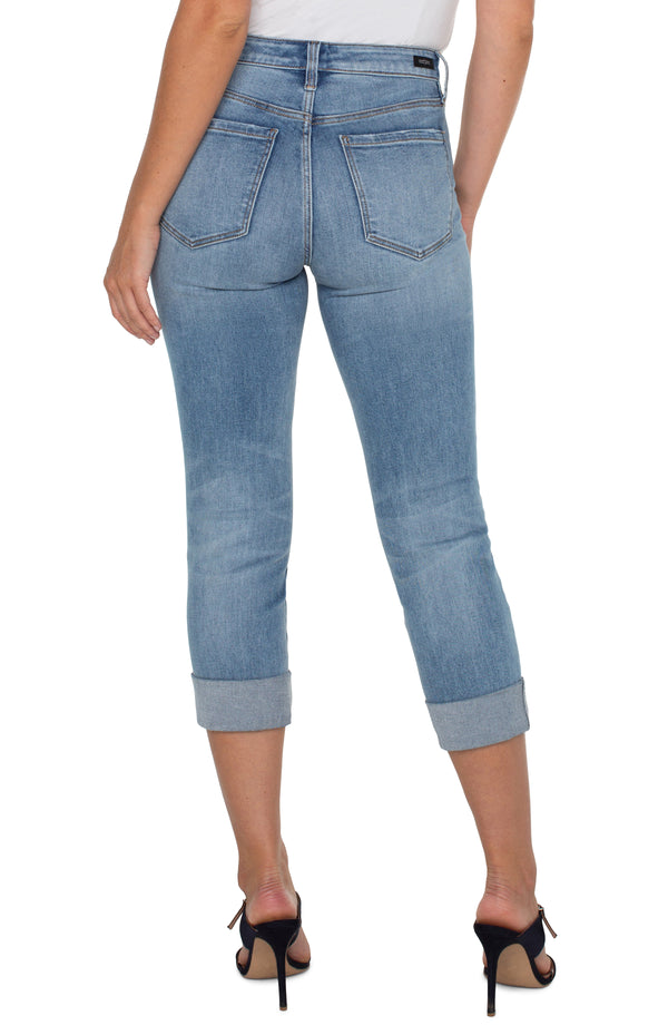 Charlie Wide Rolled Cuff Crop Jeans Marina Vista