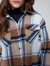 Plaid Flannel Shirt Jacket Truffle