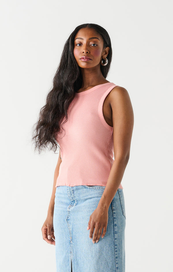 Waffle Knit Tank Top Melon