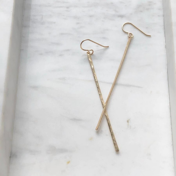 Matchstick Earrings Rose Gold