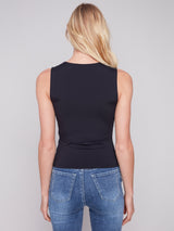 Ribbed Sleeveless Top Black