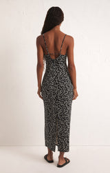 Melinda Gia Ditsy Midi Dress Black