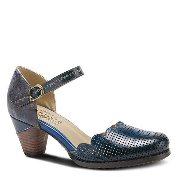 Parchelle Mary Jane Heel Navy Multi