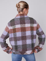 Plaid Boiled Wool Short Jacket Spruce