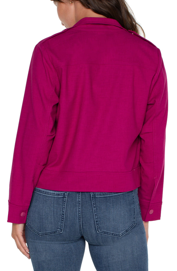 Utility Crop Jacket Fuchsia Kiss