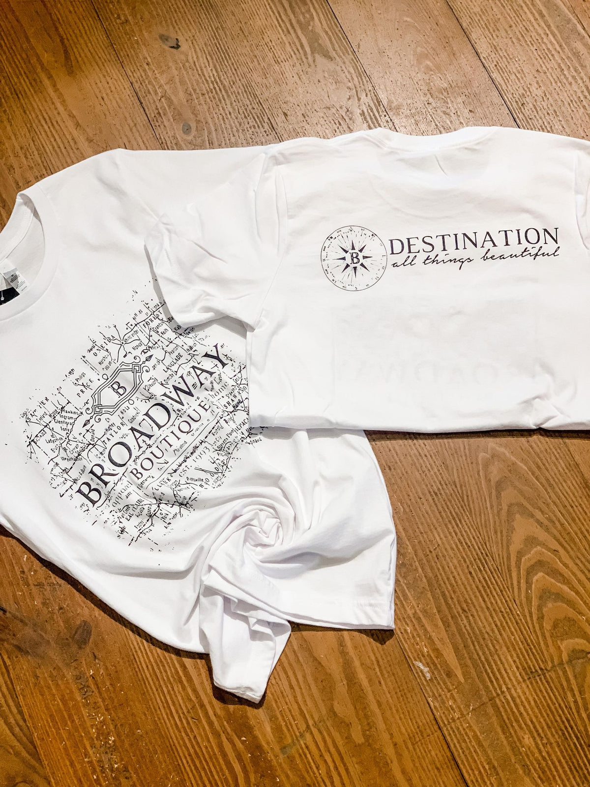 Broadway Map Tee White
