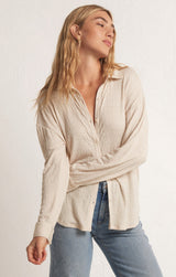 Dawson Pucker Knit Shirt Whisper White