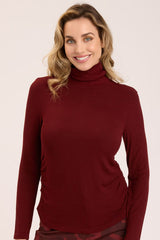 Lilis Turtleneck Shirt Port Pigment