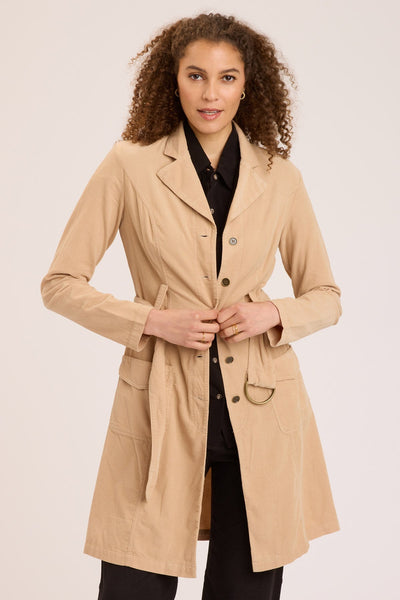 Cord Belted Trench Burlap
