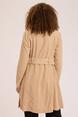 Cord Belted Trench Burlap