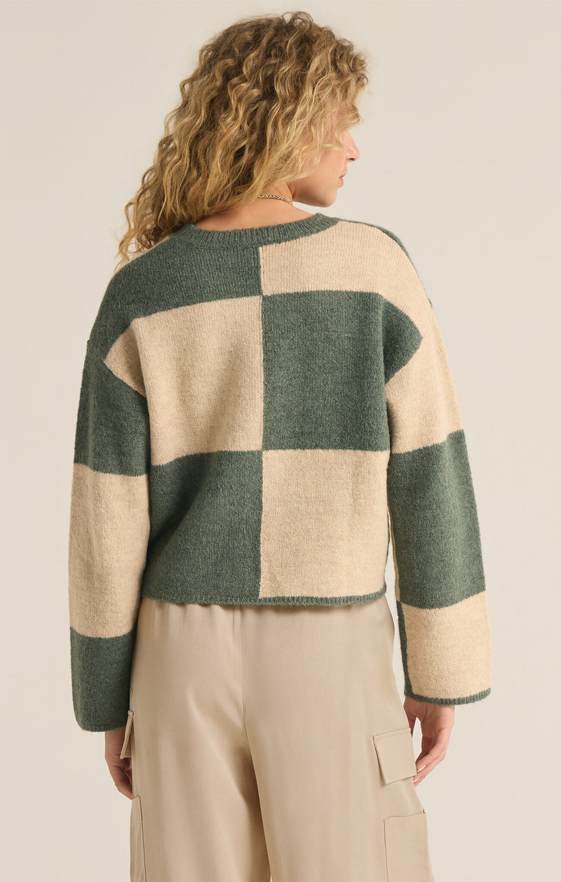 Rosi Blocked Sweater Palm Green