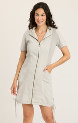 Linen Lenchen Jacket Dress Whitecap Pigment