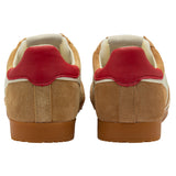 Elan Sneakers Caramel, Off White + Deep Red