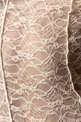 Floral Sheer Lace Top Nude