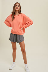 Scuba Relaxed Pullover Sweatshirt Peach