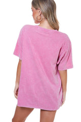 World Tour Rock N Roll Eagle Tee Pink