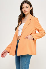 Slouchy Boyfriend Blazer Orange