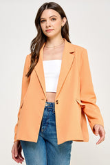Slouchy Boyfriend Blazer Orange